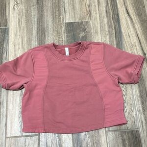 Lululemon - Womens short sleeved crew French terry sweatshirt - size 6